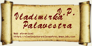 Vladimirka Palavestra vizit kartica